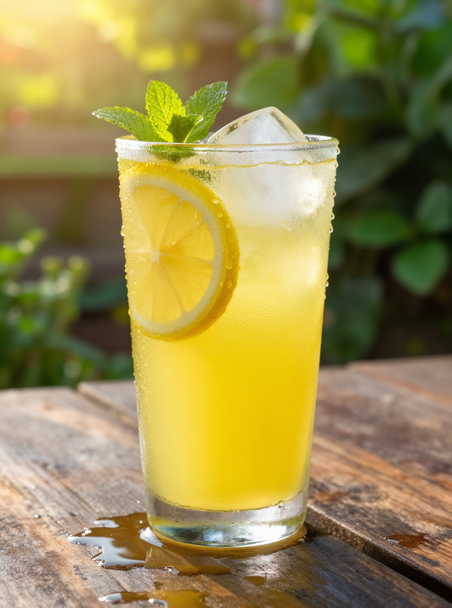 Cold Glass of Lemonade